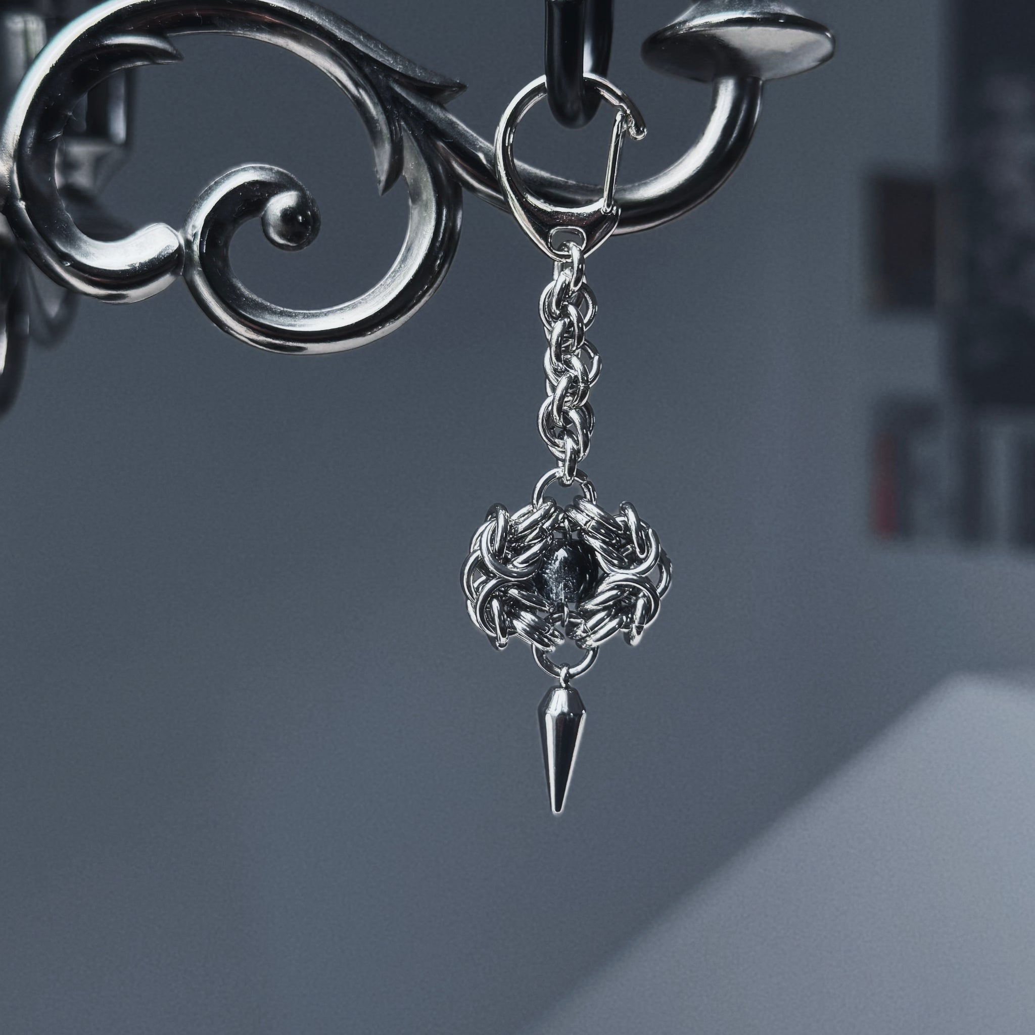 Black Orb Bag Charm